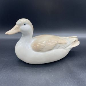 Otagiri Duck Figurines OMC Figurines Porcelain MCM Vintage Pair Set Of TWO (2)